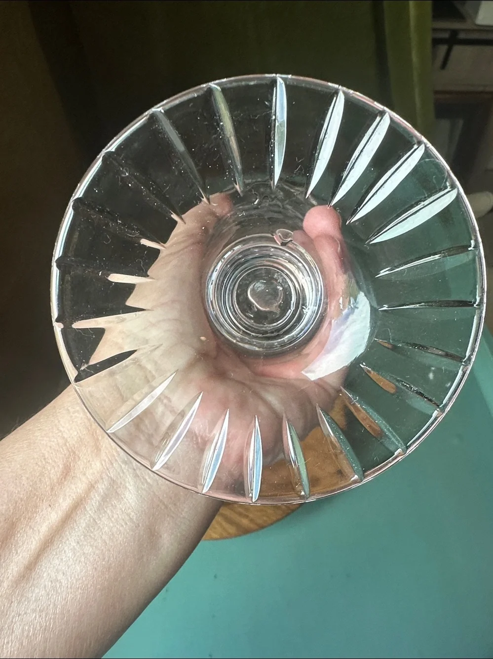 Cut glass Flute vase
